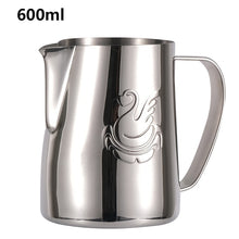 Load image into Gallery viewer, JIBBI Milk Steaming Frothing Pitcher Stainless Steel Non-Stick Milk Jug Pull Flower Cup Perfect for Coffee Cappuccino Latte Art
