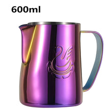 Load image into Gallery viewer, JIBBI Milk Steaming Frothing Pitcher Stainless Steel Non-Stick Milk Jug Pull Flower Cup Perfect for Coffee Cappuccino Latte Art