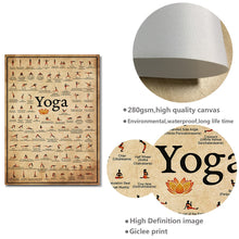 Load image into Gallery viewer, Home Exercise Gym Yoga Ashtanga Chart Pose Health Poster Wall Art Canvas Painting Yoga Print Living Room Home Wall Decor