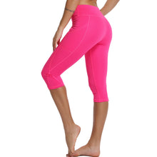 Load image into Gallery viewer, Women Sports Pants 3/4 Gym Sport Woman Tights Casual Cropped Female Leggings For Fitness Women Yoga Pants with Side Pockets