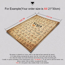 Load image into Gallery viewer, Home Exercise Gym Yoga Ashtanga Chart Pose Health Poster Wall Art Canvas Painting Yoga Print Living Room Home Wall Decor