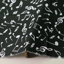 Load image into Gallery viewer, 100cm*110cm Music Note Print Cotton Cloth Craft Diy Zakka Cotton Material Fabric Poplin