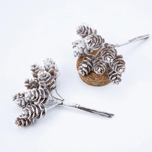 Load image into Gallery viewer, 10pcs/Bundle Artificial Plants Fake Pine Cone Decorative Flowers Wreaths Christmas Home Decor Diy Wedding Handmade Pompon