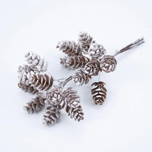 Load image into Gallery viewer, 10pcs/Bundle Artificial Plants Fake Pine Cone Decorative Flowers Wreaths Christmas Home Decor Diy Wedding Handmade Pompon