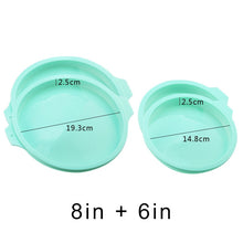 Load image into Gallery viewer, Silicone Layered Cake Round Shape Mold Kitchen Bakeware DIY Desserts Baking Mold Mousse Cake Moulds Baking Pan Tools