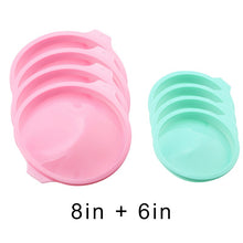 Load image into Gallery viewer, Silicone Layered Cake Round Shape Mold Kitchen Bakeware DIY Desserts Baking Mold Mousse Cake Moulds Baking Pan Tools