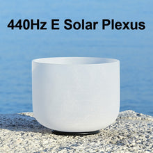 Load image into Gallery viewer, CVNC 8 Inch White Frosted Quartz Crystal Singing Bowl for Sound Healing Meditation Yoga with Free Mallet