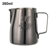 Load image into Gallery viewer, JIBBI Milk Steaming Frothing Pitcher Stainless Steel Non-Stick Milk Jug Pull Flower Cup Perfect for Coffee Cappuccino Latte Art