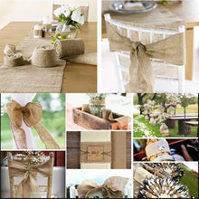 Load image into Gallery viewer, 2M/Roll Natural Jute Burlap Fabric Hessian Crafts Hemp Ribbon Wedding Party Christmas Home Sewing Decor DIY Gift Packaging