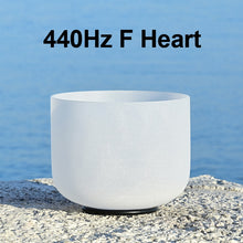 Load image into Gallery viewer, CVNC 8 Inch White Frosted Quartz Crystal Singing Bowl for Sound Healing Meditation Yoga with Free Mallet