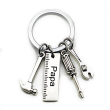 Load image into Gallery viewer, Fashion Dad Letters Keychains Creative Hammer Screwdriver Wrench Keyring Handbag Decor Tassel Hanging Pendant Father Day Gifts