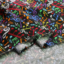 Load image into Gallery viewer, 100cm*110cm Music Note Print Cotton Cloth Craft Diy Zakka Cotton Material Fabric Poplin