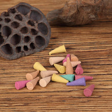 Load image into Gallery viewer, 60pcs/Bag Incense Cones Scented Anxiety Relief Fragrance Incense Cones Natural Scents Cones For Meditation Relaxation Mix Colour