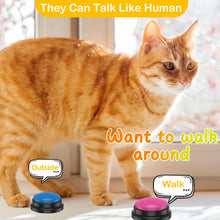 Load image into Gallery viewer, 4/6Pcs Recordable Dog Training Buttons With Light Pet Interactive Dog Cat Pet Training Buzzer Talking Button Intelligence Toy
