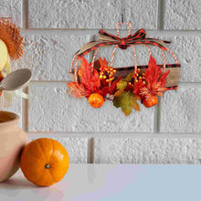 Load image into Gallery viewer, Pumpkin Wreath Form Thanksgiving Wreaths Front Door Pumpkin Metal Wire Wreath Frame