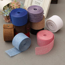 Load image into Gallery viewer, 10M DIY Rustic Jute Ribbon Colorful Woven Linen Ribbon Burlap Hemp Fabric Hessian Hemp Cloth Christmas Wedding Decor linen rolls