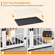 Load image into Gallery viewer, Heavy Duty Dog Kennels Metal Wooden Dog Crate End Table Furniture Style Pet Cage with Three Doors and Removable Tray