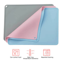 Load image into Gallery viewer, ZK30 3Colors Easy Clean Waterproof Non-slip Pet Mat For Cat Silicone Pet Food Mat Pet Bowl Drinking Water Pad Dog Feeding Mat