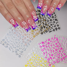 Load image into Gallery viewer, 1pc 3D Hibiscus Flowers Nail Sticker White Black Flower Petals Adhesive Decals Pink Golden Floral Slider For Nail Art Decoration