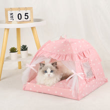 Load image into Gallery viewer, Pet Tent Bed Cats House Supplies Products Accessories Warm Cushions Furniture Sofa Basket Beds Winter Clamshell Kitten Tents Cat