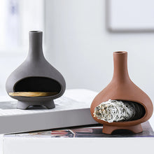 Load image into Gallery viewer, Ceramic Palo Santo Holder Ornament Sage Burner Incense Holder for Desk Office Fountain Yoga Meditation Living Room Home Decor
