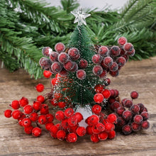 Load image into Gallery viewer, 100/20Pcs Artificial Frosted Holly Berries Mini Christmas Fake Fruit Berries Bouquet Stamen For DIY Wreath Xmas Party Decoration