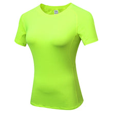 Load image into Gallery viewer, Fitness Women Shirts Quick Drying T Shirt Elastic Yoga Sport Tights Gym Running Tops Short Sleeve Tees Blouses Jersey camisole