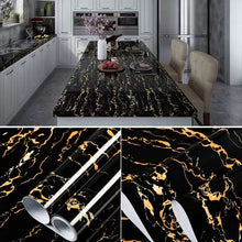 Load image into Gallery viewer, 6M Vinyl Oil Proof Marble Wallpaper for Kitchen Countertop Cabinet Shelf PVC Self-Adhesive Waterproof Contact Paper for Bathroom