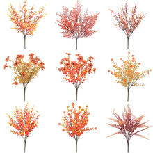 Load image into Gallery viewer, Autumn Artificial Flowers For Vase Home Christmas Decor Fake Plants Wreath Outdoors Wedding Bouquet Party Halloween Decoration