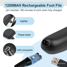 Load image into Gallery viewer, 3 Heads Electric Foot File Callus Remover Professional Pedicure Machine Tools Rechargeable Waterproof Heel Dead Skin Scrubber