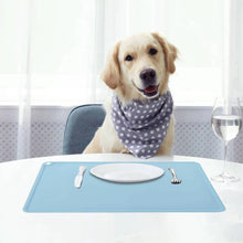 Load image into Gallery viewer, ZK30 3Colors Easy Clean Waterproof Non-slip Pet Mat For Cat Silicone Pet Food Mat Pet Bowl Drinking Water Pad Dog Feeding Mat