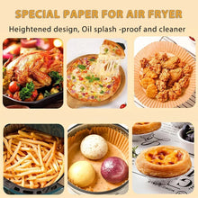 Load image into Gallery viewer, 50Pcs Air Fryer Disposable Paper Non-Stick Airfryer Baking Papers Round Air-Fryer Paper Liners Paper Kitchen Accessories