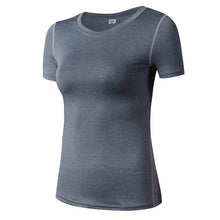 Load image into Gallery viewer, Fitness Women Shirts Quick Drying T Shirt Elastic Yoga Sport Tights Gym Running Tops Short Sleeve Tees Blouses Jersey camisole