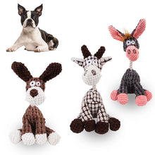 Load image into Gallery viewer, 1~8PCS Cute Plush Dog Toy Animals Shape Bite Resistant Squeaky Toys Interactive Bone Molar Chew