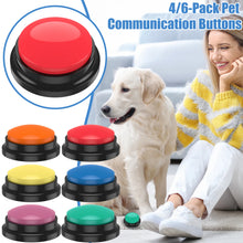 Load image into Gallery viewer, 4/6Pcs Recordable Dog Training Buttons With Light Pet Interactive Dog Cat Pet Training Buzzer Talking Button Intelligence Toy
