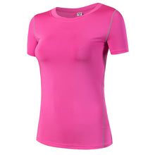 Load image into Gallery viewer, Fitness Women Shirts Quick Drying T Shirt Elastic Yoga Sport Tights Gym Running Tops Short Sleeve Tees Blouses Jersey camisole