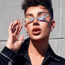 Load image into Gallery viewer, Stonefans Fashion Geometric Eyeglass Frame Full Rhinestone Face Jewelry 2024 Crystal Sunglasses Frame Collapsible Accessories