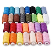 Load image into Gallery viewer, 24 Color Sewing Thread 100 Polyester Yarn Sewing Thread Roll Machine Hand Embroidery 200 Yard Each Spool For Home Sewing Kit