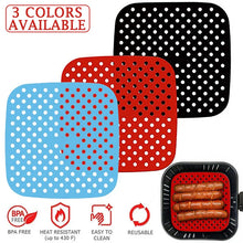 Load image into Gallery viewer, Reusable Air Fryer Silicone Accessories Liners 7.5/8.5/8/9 Inch Square Round Non-Stick Silicon Airfryer Basket