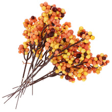Load image into Gallery viewer, 12 Pcs Christmas Berry Decorations Fake Branches Tree Wreath Stems Artificial Flower Arrangement Picks