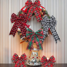 Load image into Gallery viewer, Craft Ribbon Imitation Hemp Ribbon Wire Wire Edge Linen Ribbon Christmas Decoration Red And Green Snowflake Plaid Ribbon