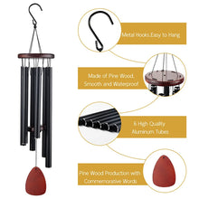 Load image into Gallery viewer, Metal Windchime Aluminum Windbell Wind Chimes 6 Tubes Chimes Home decoration Craft Outdoor Garden Patio Notes Zen Meditation