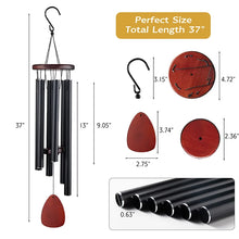 Load image into Gallery viewer, Metal Windchime Aluminum Windbell Wind Chimes 6 Tubes Chimes Home decoration Craft Outdoor Garden Patio Notes Zen Meditation