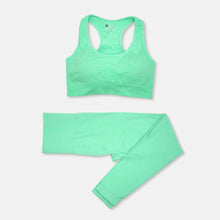 Load image into Gallery viewer, Seamless female yoga workout clothes gym fitness long sleeve crop top high waist leggings sports bra