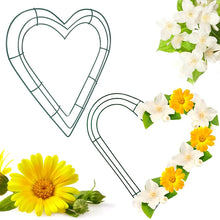Load image into Gallery viewer, 3 Pack Heart Metal Wreath 12 Inch Heart-Shaped Wire Wreath Frame For Home Wedding Valentine's Day DIY Crafts