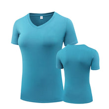Load image into Gallery viewer, Fitness Women Shirts Quick Drying T Shirt Elastic Yoga Sport Tights Gym Running Tops Short Sleeve Tees Blouses Jersey camisole