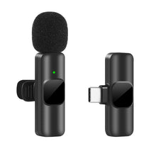Load image into Gallery viewer, New Wireless Lavalier Microphone Portable Audio Video Recording Mini Mic for iPhone Android Live Broadcast Gaming Phone Mic