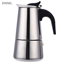 Load image into Gallery viewer, Stainless Steel Coffee Maker Coffee Pot Moka Pot Geyser Coffee Makers Kettle Coffee Brewer Latte Percolator Stove Coffee Tools