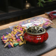 Load image into Gallery viewer, 60pcs/Bag Incense Cones Scented Anxiety Relief Fragrance Incense Cones Natural Scents Cones For Meditation Relaxation Mix Colour