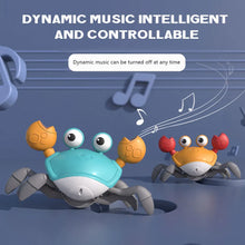 Load image into Gallery viewer, Dancing Crab Toy for Babies Crawling Interactive Escape Crabs Cute Sensing Crab Automatically Avoid Obstacles Toys Birthday Gift
